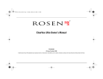Rosen Rosen ClearVue A9 Owner`s manual