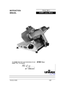 Univex Duro 7510 Instruction manual