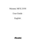 Muratec MFX-3550 User guide