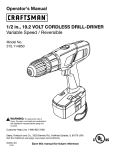 Craftsman 315.114850 Operator`s manual