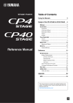 Yamaha CP40 Stage Owner`s manual