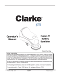 Clarke Fusion 201 Operator`s manual