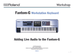 Roland Fantom G8 Owner`s manual