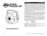 ADJ Quad Phase HP Instruction manual