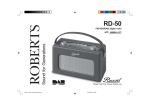 Roberts FM RDS/DAB Digital Radio RD-50 Specifications