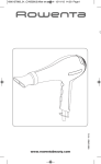 Rowenta Ion Ceramic hairdryer User manual