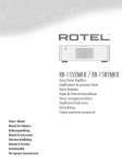 Rotel RB-1582MKII Owner`s manual