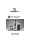Rommelsbacher ES 800 E Instruction manual