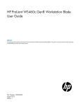 HP ProLiant WS460C Gen8 User guide