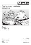 Miele H 4684 B Operating and Operating instructions