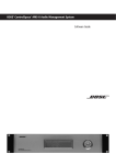 Bose ControlSpace AMS-8 User guide