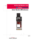 Sierra Wireless AirCard 402 User guide