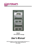 Crown FMX250 User`s manual