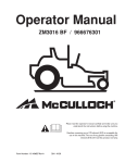 McCulloch 966676301 Operator`s manual
