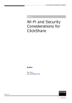 Wi-Fi and Security Considerations for ClickShare