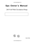 Master Spas TS 8.1 Owner`s manual