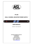 ASL INTERCOM PS 285 User manual