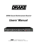 DRAKE SRR60 Operating instructions