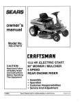 Craftsman 502.270210 Product specifications