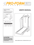 ProForm Crosswalk LM 831.297340 User`s manual