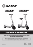 Razor E300s Owner`s manual