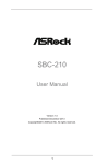 ASROCK SBC-210 User manual