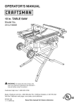 Craftsman 315.218061 Operator`s manual