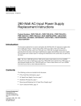 280-Watt AC-Input Power Supply Replacement Instructions