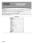 GAS DOUBLE OVEN RANGE USER INSTRUCTIONS