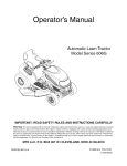 MTD 606G Series Operator`s manual