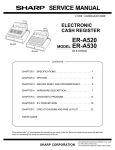 Sharp ER-A530 Service manual