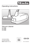 Miele S 658 Operating instructions