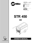 Miller Electric STR 450 Owner`s manual
