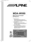Alpine MDA-W890 Owner`s manual