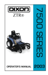 Dixon ZTR 5000 Series 2000 Operator`s manual