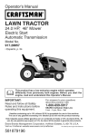 Craftsman 917.28857 Operator`s manual