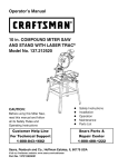Craftsman 137.212520 Operator`s manual