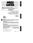 Weed Eater 530086743 Instruction manual