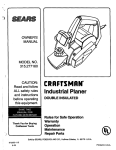 Craftsman 315.277160 Owner`s manual
