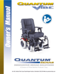 Pride Mobility Quantum Vibe Owner`s manual