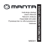 Manta GPS510MSX User`s manual