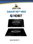 Zektor SoloCAT HD Specifications