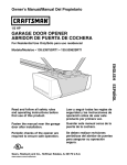 Craftsman 139.53962SRT1 Owner`s manual