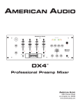 American Audio DX4 Instruction manual