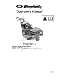 Simplicity Pacer 5100117 Operator`s manual