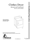 Alliance Laundry Systems D677I Installation manual