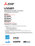 Mitsubishi Electric UNISEN LT-46151 Specifications