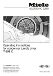 Miele T 440 C Operating instructions