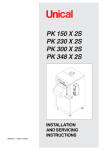 Unical PK 300 X 2S Instruction manual