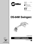 Miller Electric DS-64M Swingarc Owner`s manual
